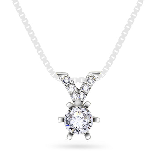 Superstar anheng i hvitt gull med diamant 0,56 ct