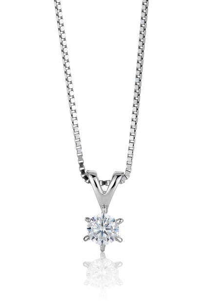 Svolder anheng i 585 gull med diamant 0,4 ct VS, bilde 1 av 3