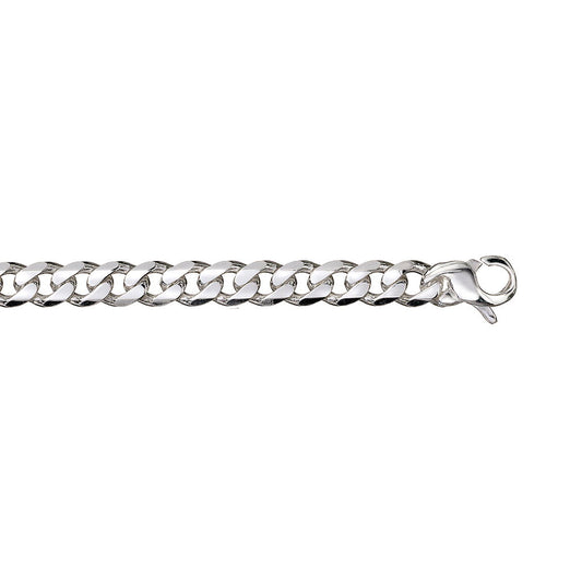 Armbånd i 925 sølv, panserlenke 7,3 mm, 21 cm