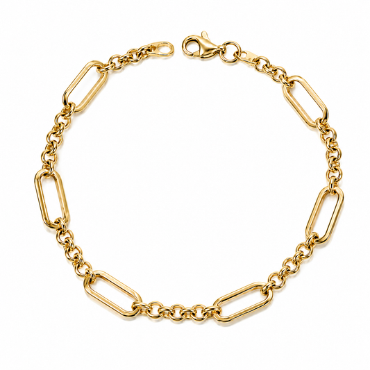 Armbånd i 585 gult gull 5 mm, 19 cm
