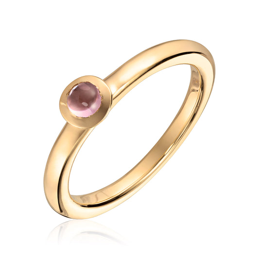 Visholm Design ring i 585 gult gull med rosa turmalin, bilde 1 av 2
