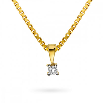 Min Første Diamant anheng i 585 gult gull med diamant 0,03 ct, bilde 1 av 2