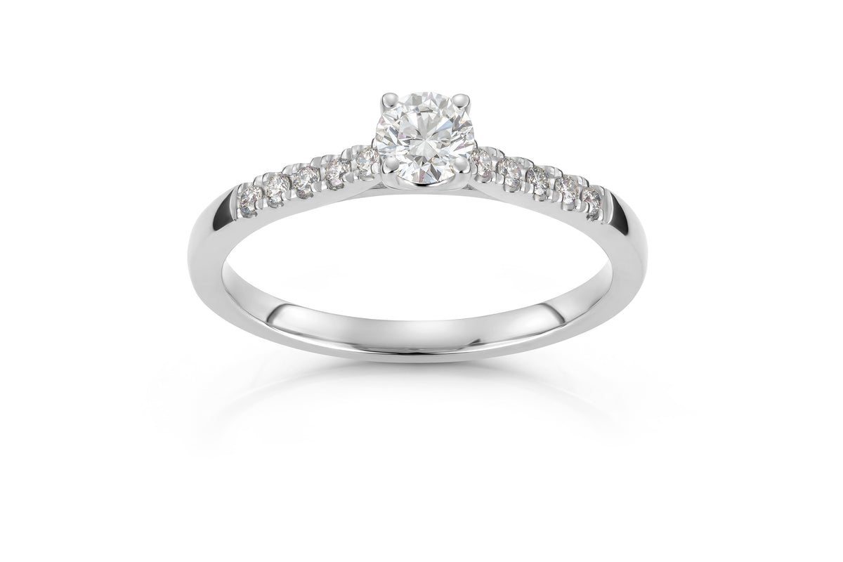 Svolder ring i 585 gull med lab-grown diamant, midtsten 0,30 ct, bilde 1 av 2