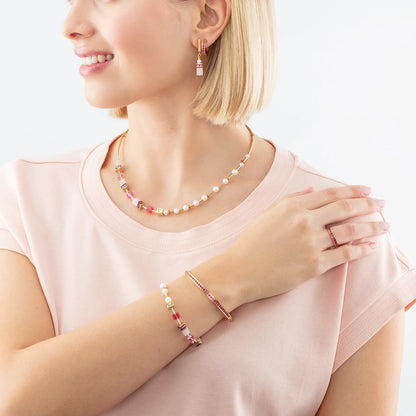 Armbånd GeoCUBE® Fusion Precious Pearl Mix gull-rosa 1122300416
