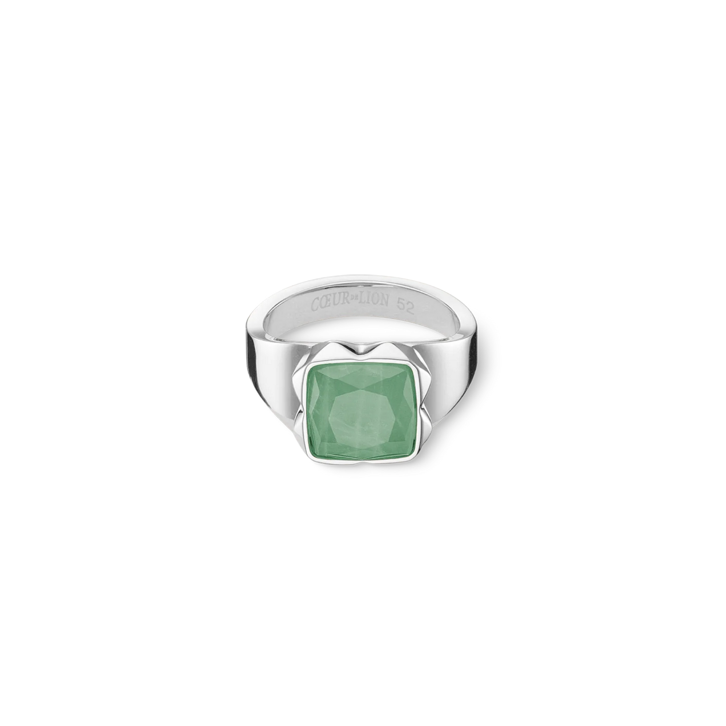 Ring Spikes Square Aventurine silver-green 120040051752