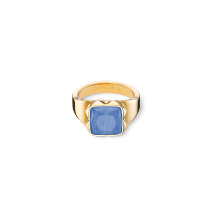 Ring Spikes Square Aventurine gold-blue 120040071652