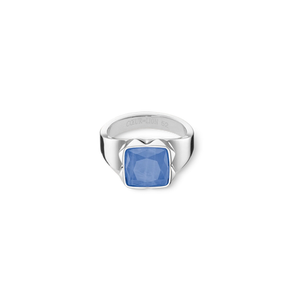 Ring Spikes Square Aventurine silver-blue 120040071752