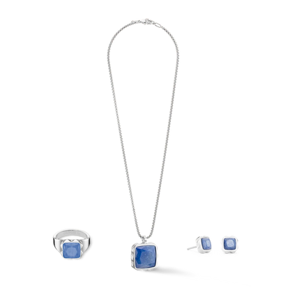 Ring Spikes Square Aventurine silver-blue 120040071752