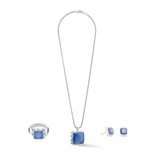 Ring Spikes Square Aventurine silver-blue 120040071752