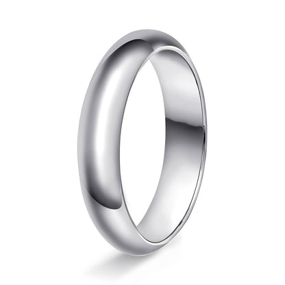 Ring i 950 platina, halvrund og flat, bilde 7 av 12