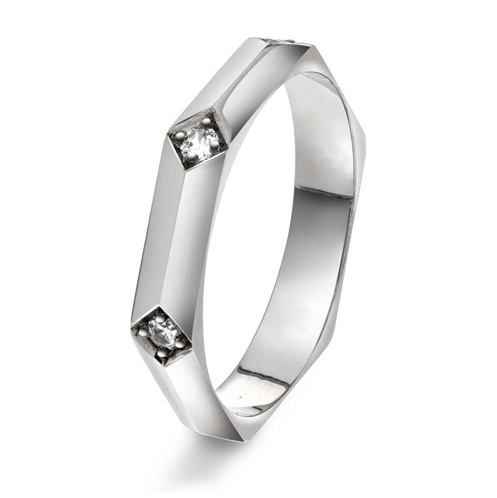 FASETTRING I GULL M/DIA 0,06 CT TWSI 12100003-006