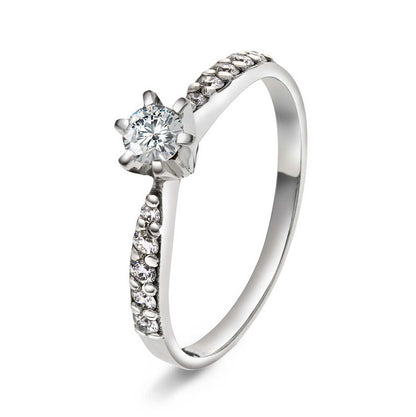 Superstar ring i gull m/dia 0,38 ct TWSI 1210004-038