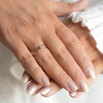 Ring i 585 gult gull 1,3 mm, bilde 2 av 2