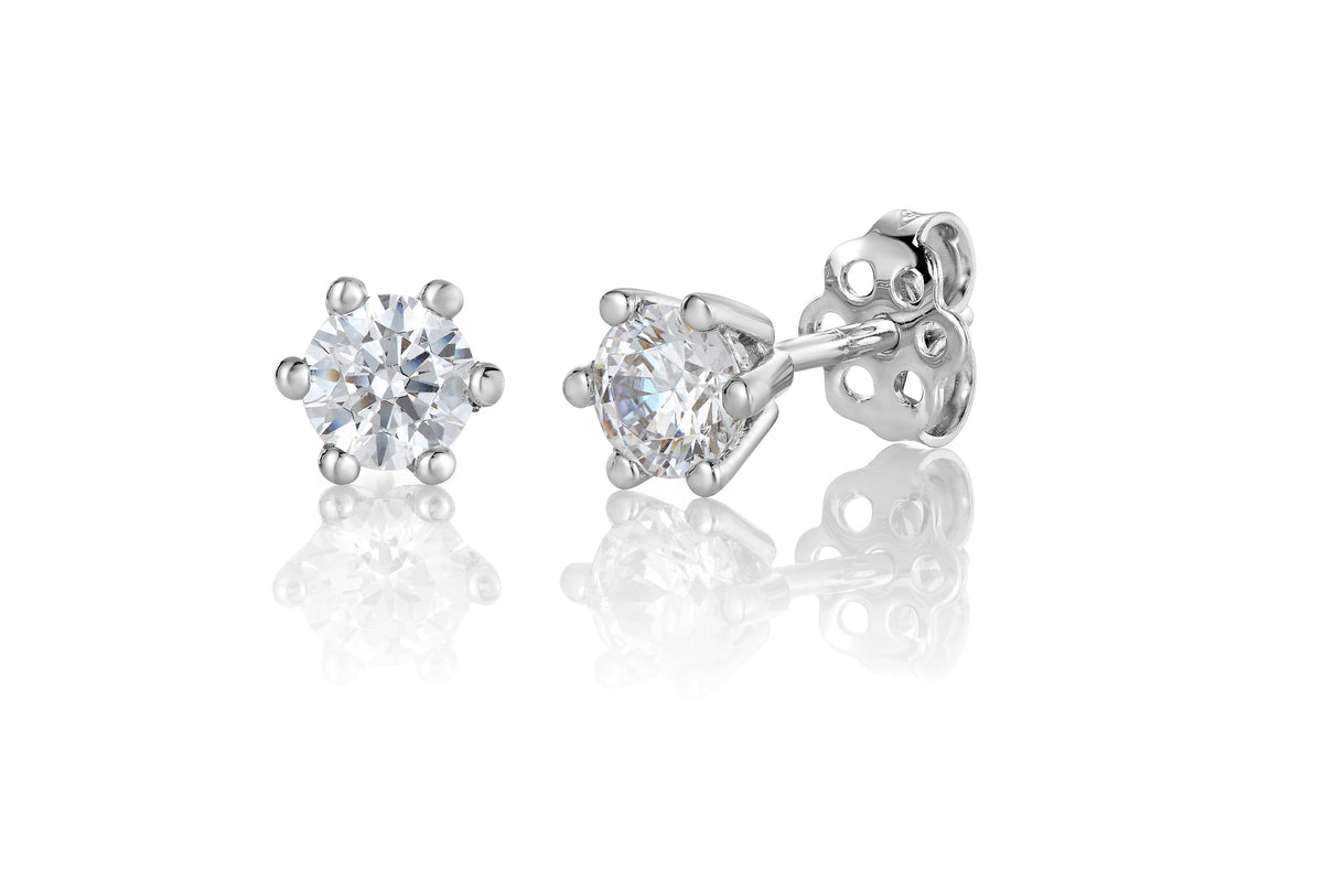Svolder øredobber Margrete i 585 hvitt gull med diamant 1,4 ct SI