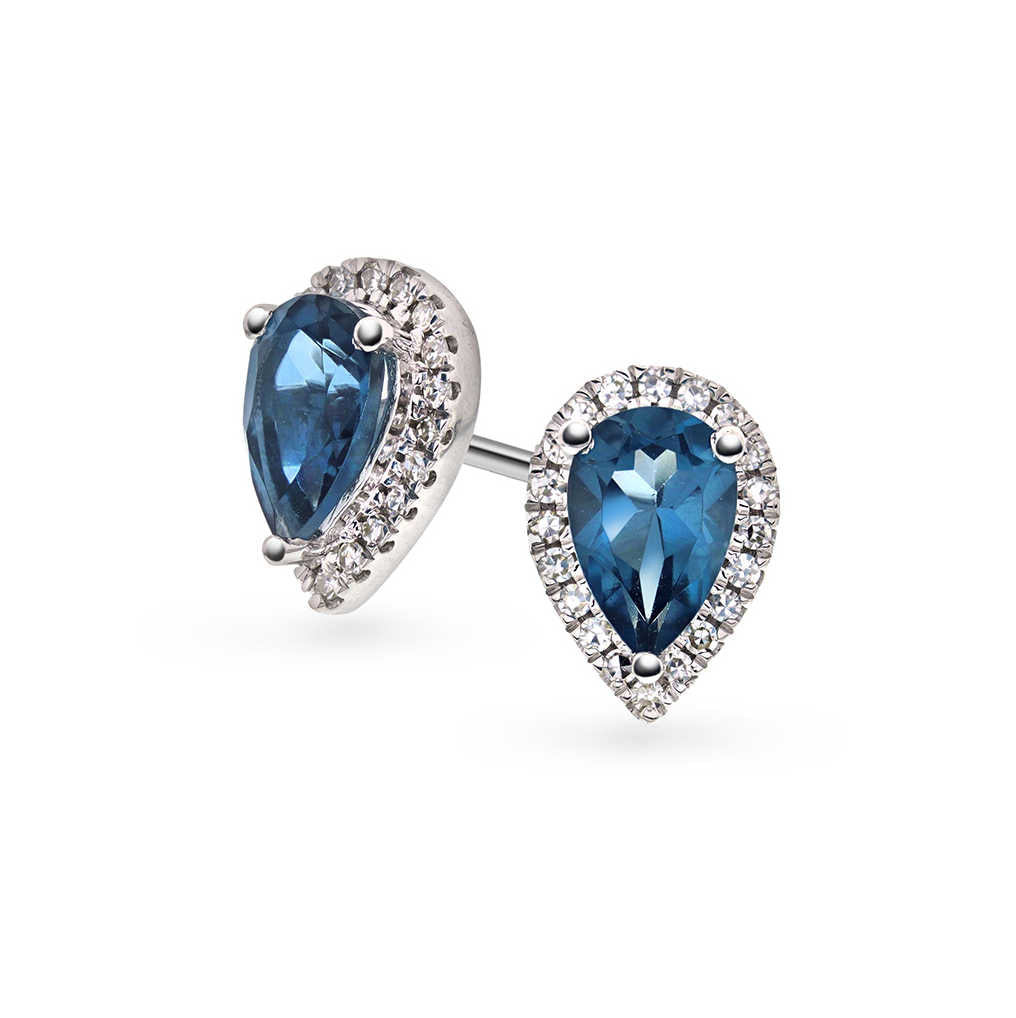 ØREDOBBER I GULL MED DIAMANT 0.10 CT WSI 14150046-TOP