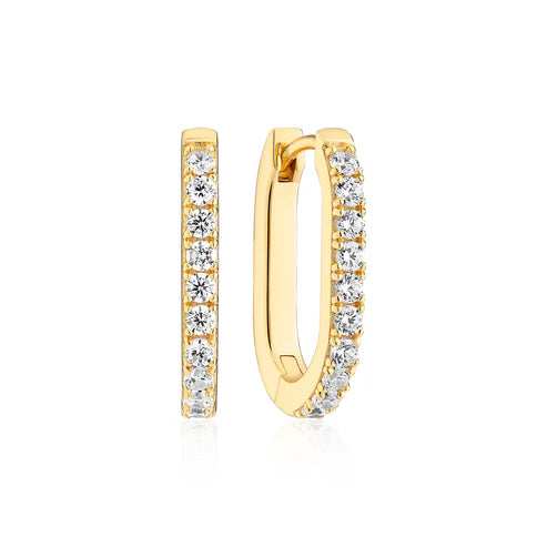 Earrings Capizzi with white zirconia SKU: SJ-E42209-CZ-YG