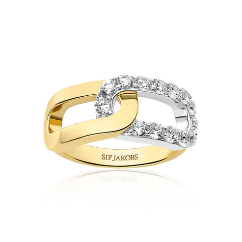 Ring Capizzi Due SKU: SJ-R42238-CZ-2YG-50