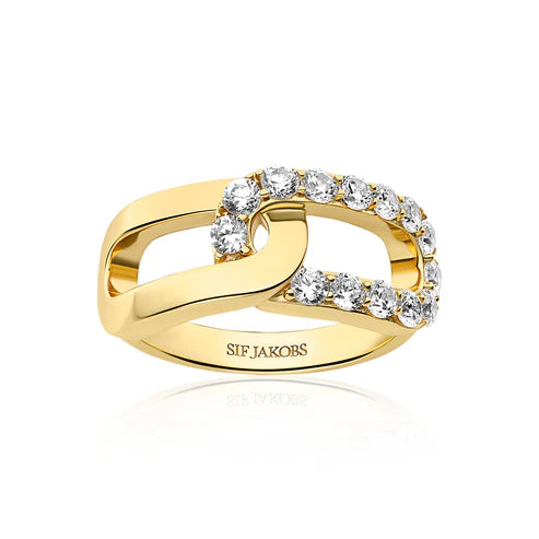 Ring Capizzi Due SKU: SJ-R42238-CZ-YG-50