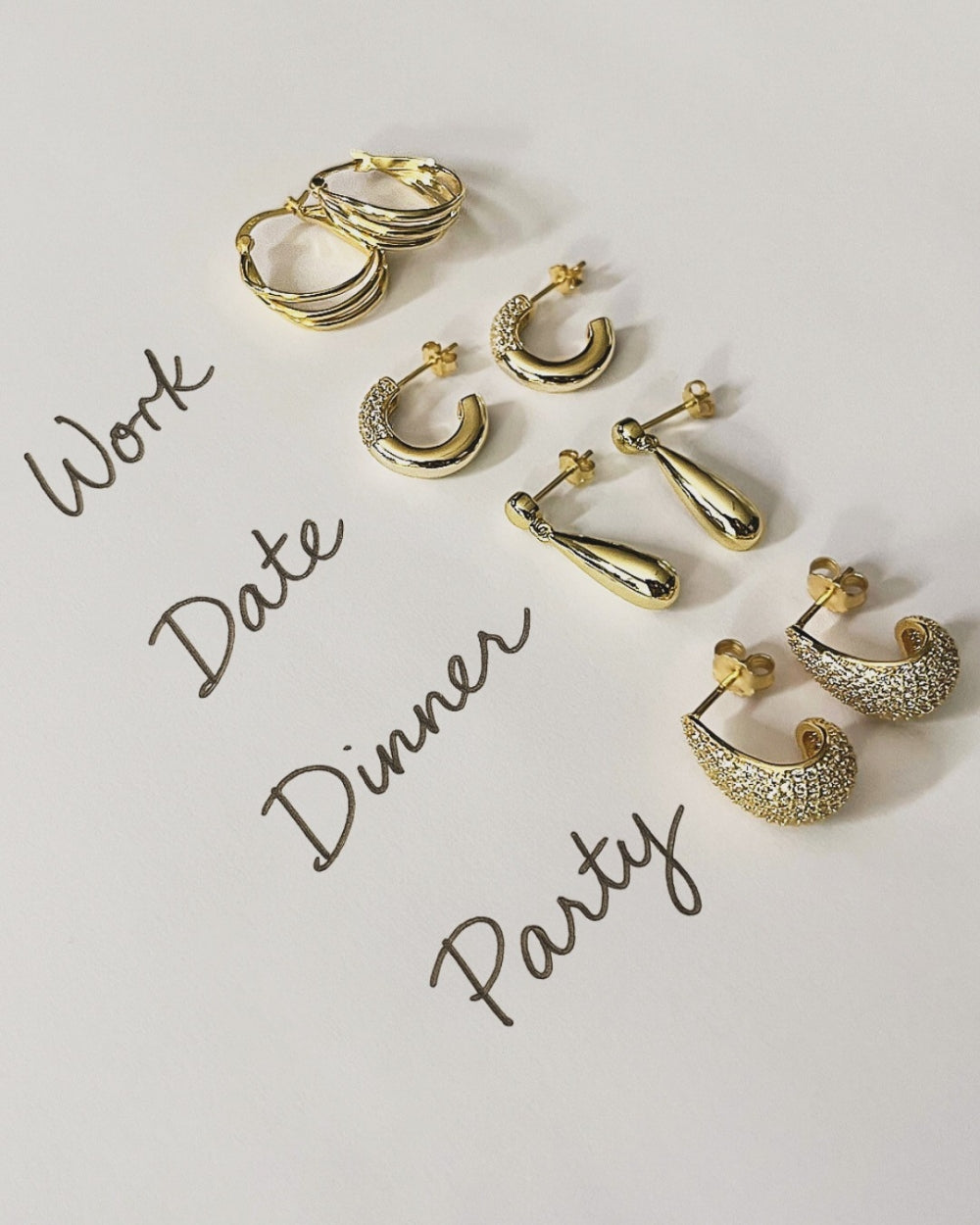 Øredobber i forgylt sølv, kreol 20 mm, bilde 2 av 2