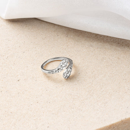 Shapes ring i 925 sølv, Fern med åpen front, bilde 4 av 6