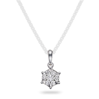 Illusjon anheng i hvitt gull med diamant 0,15 ct, bilde 1 av 3