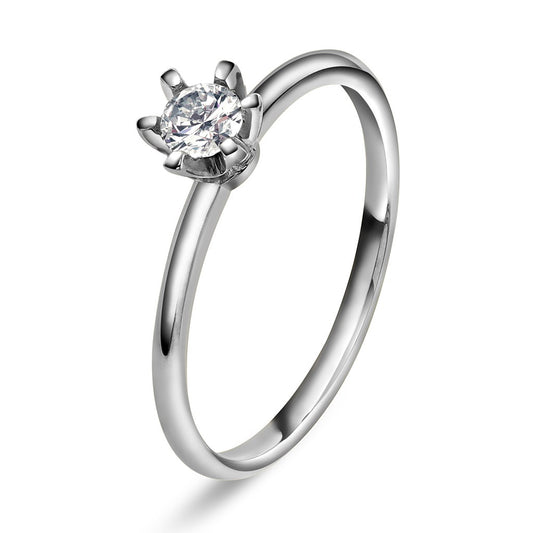 Vida ring i 585 hvitt gull med diamant 0,25 ct, bilde 1 av 2
