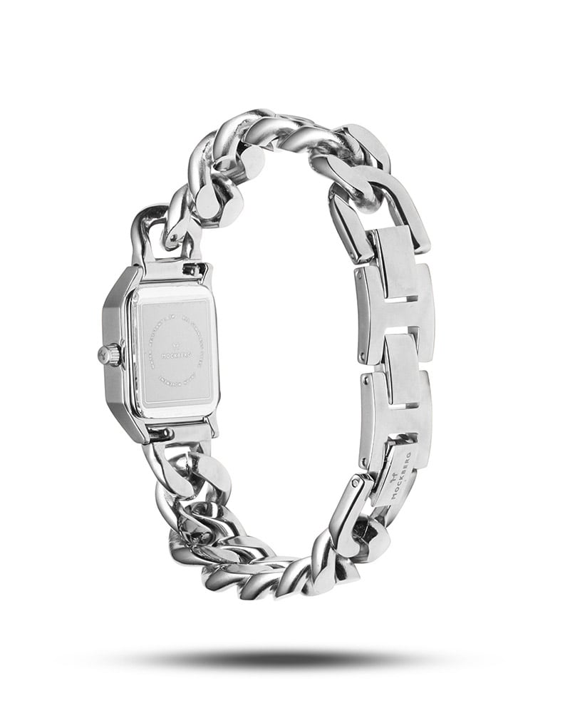 Grace Stål / Hvit 18x19mm SKU | MO304 - Bjerveur.noGrace Stål / Hvit 18x19mm SKU | MO304