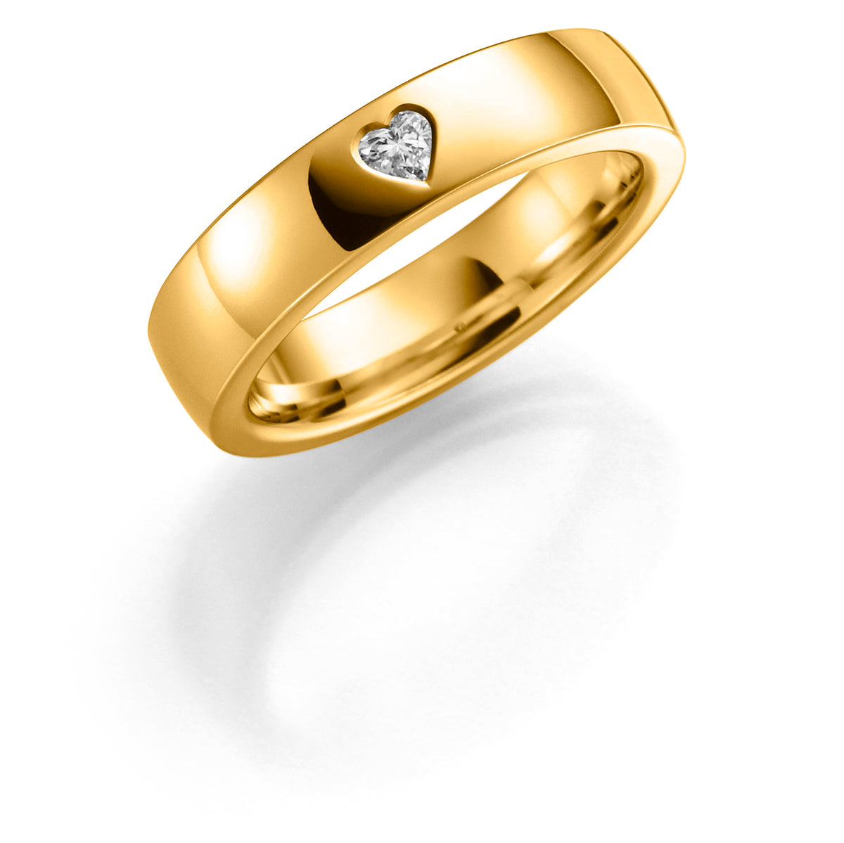 Ring med diamant 0,12 ct, bredde 5 mm, bilde 1 av 4
