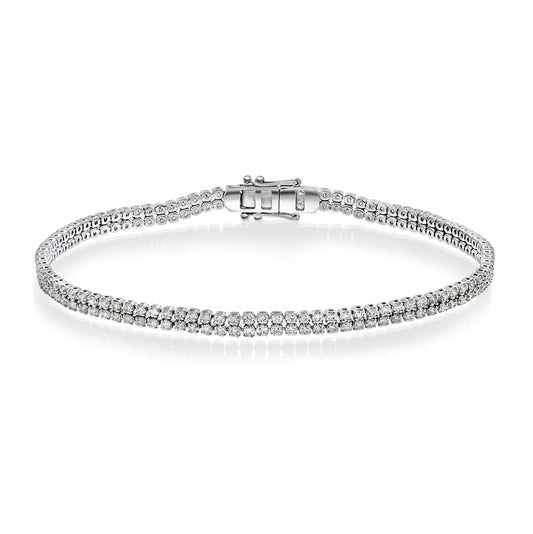 TENNISARMBÅND I GULL M/DIA 2,50 CT TWSI 18150011-250-17