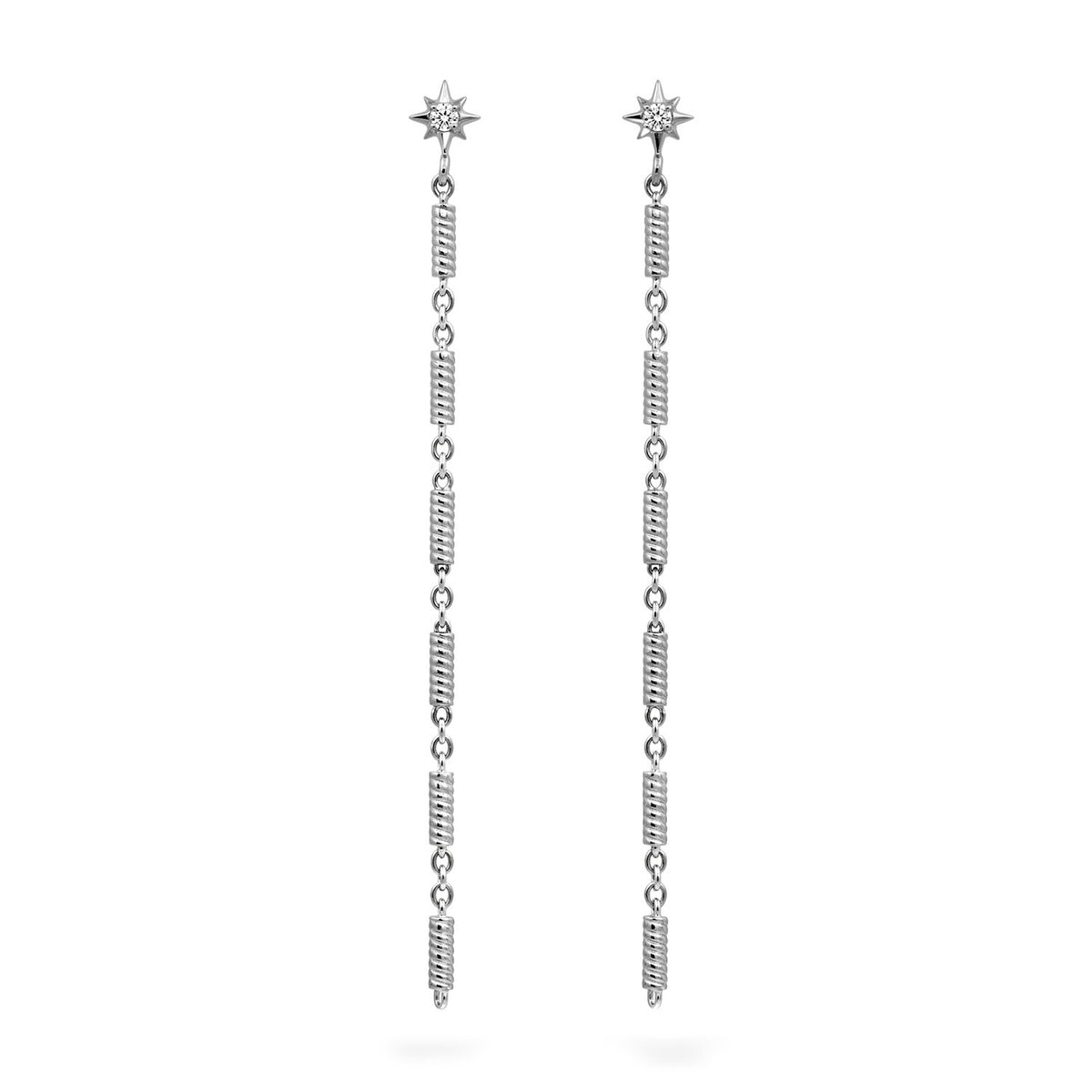 Shapes øredobber i 925 sølv med zirkonia, Tender 54 mm, bilde 1 av 3
