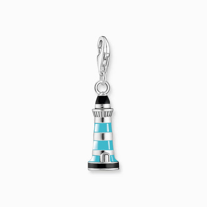 Charm pendant turquoise lighthouse silver 1995-007-7