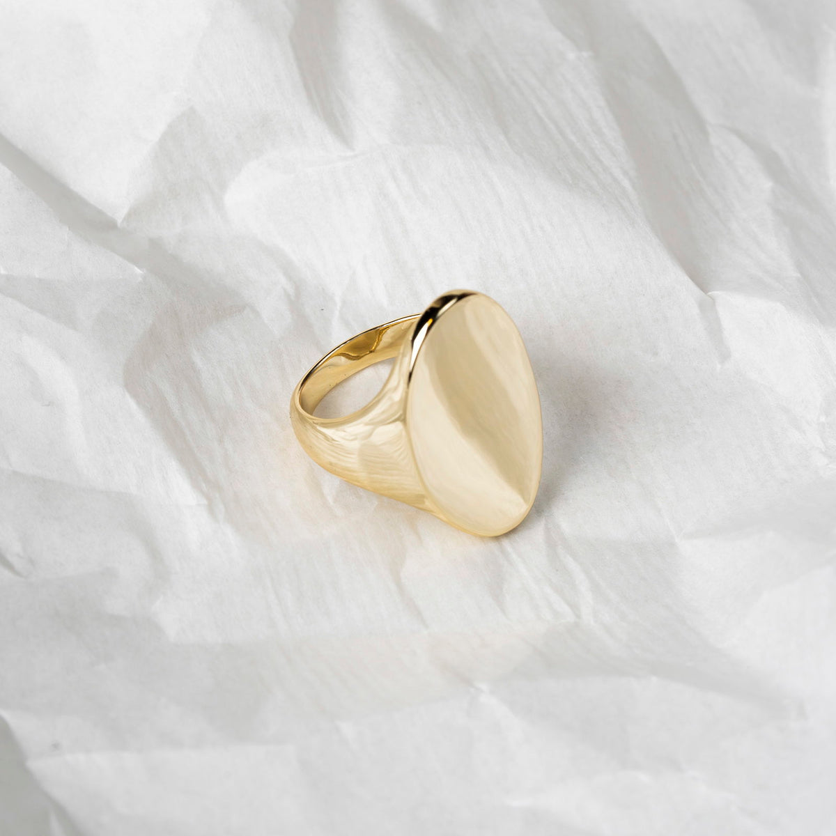 Studio ring i forgylt 925 sølv, avrundet topp 3,5 mm, bilde 3 av 4