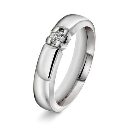 Beta ring i 14 karat hvitt gull med diamant 0,15 ct, bilde 1 av 4