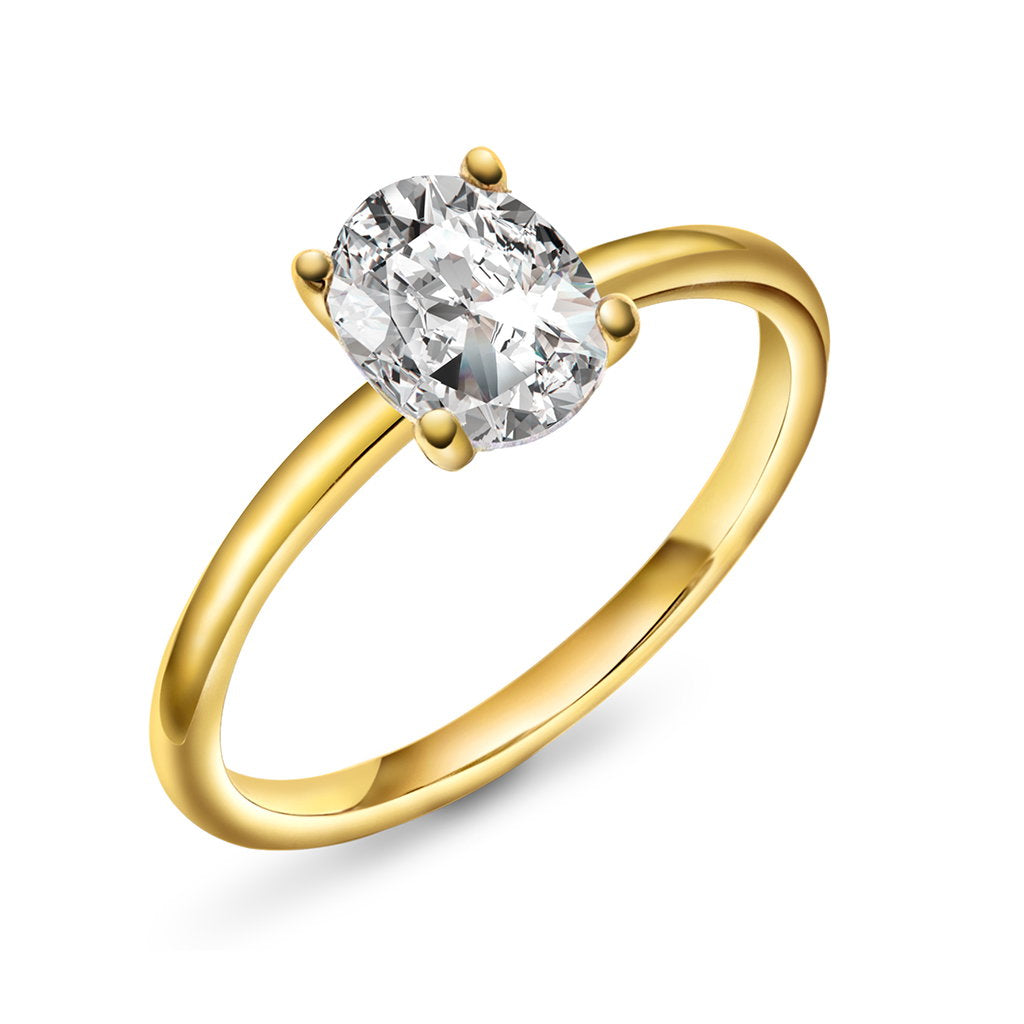 Gems Empress ring i 14 karat gult gull med labdiamant 1,25 ct, bilde 5 av 5