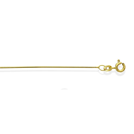 Slange halskjede i 14 karat gult gull 0,6 mm, 45 cm