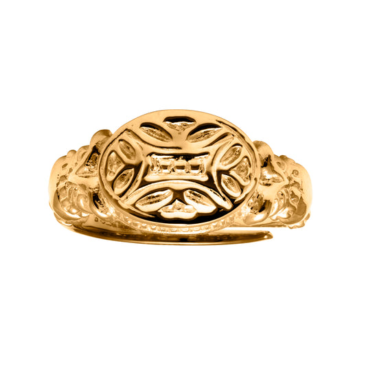 Ring i 585 gult gull, bredde 12 mm