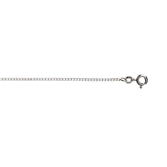 Halskjede i rhodinert 925 sølv, veneziansk 1,5 mm, 45 cm