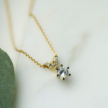 Superstar anheng i 14 karat gult gull med diamant 0,56 ct, bilde 3 av 3