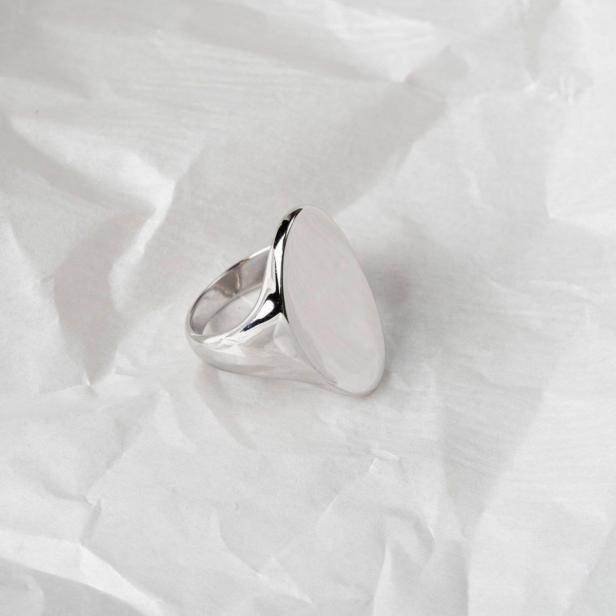 Studio ring Crave i 925 sølv med avrundet topp, bilde 3 av 4
