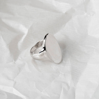 Studio ring i 925 sølv, avrundet topp 3,5 mm, bilde 3 av 4