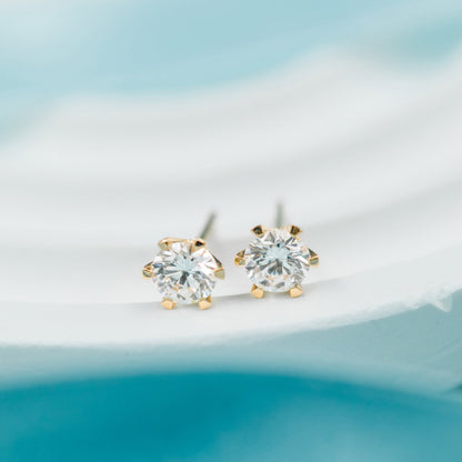 Gems Contessa øredobber i 14 karat gult gull med labdiamant 6,5 mm, bilde 4 av 4