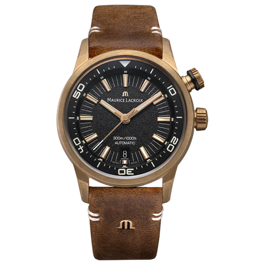 Maurice Lacroix Pontos PT6248-BRZ01-330-3 herreklokke i stål, bilde 1 av 3