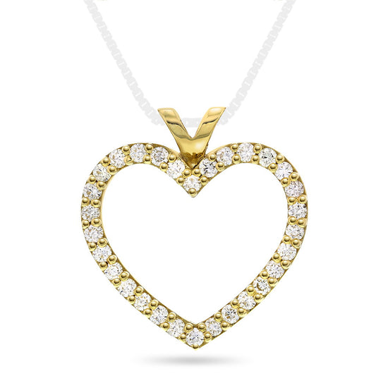 Anheng i gult gull med diamant 0,90 ct