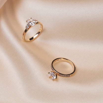 Crown ring i gull med lab-grown diamant, bilde 9