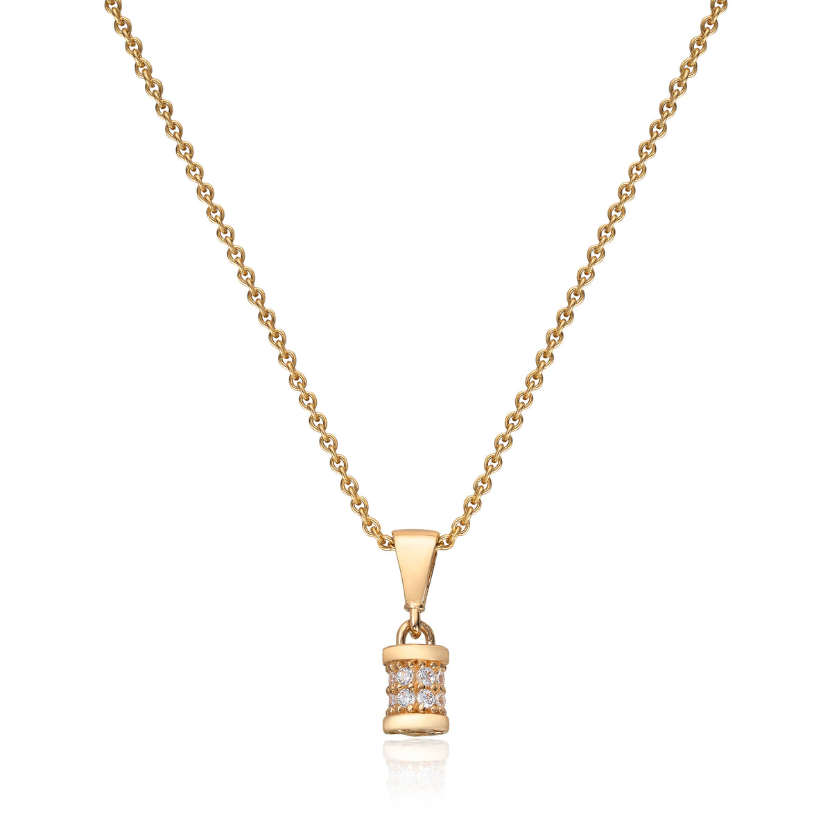 Carmen anheng i 585 gult gull med zirkonia, 5,4 mm