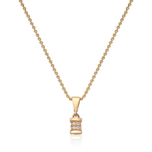 Carmen anheng i 585 gult gull med zirkonia, 5,4 mm