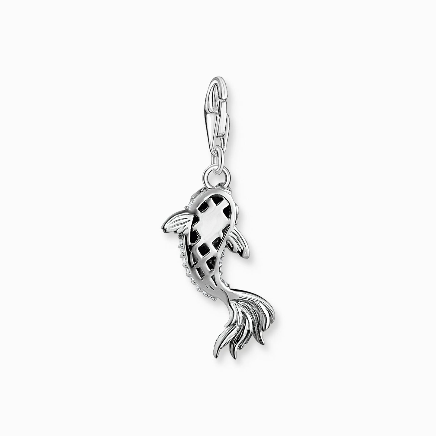 Charm pendant koi with zirconia stones silver 2170-643-21