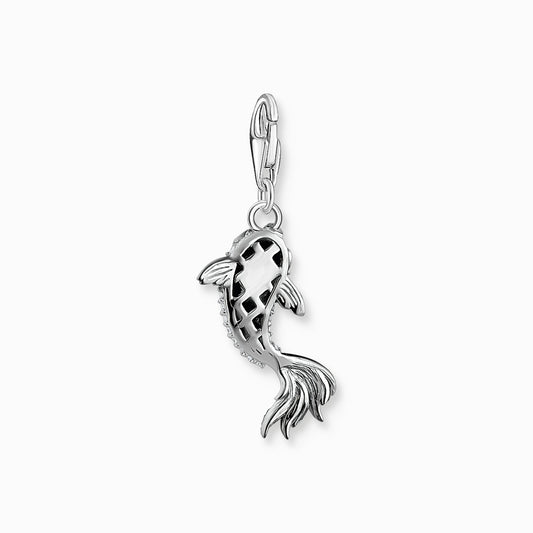 Charm pendant koi with zirconia stones silver 2170-643-21