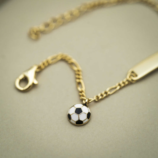 Armbånd i sølv med fotball 21760