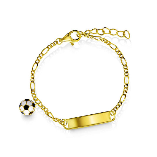 Armbånd i sølv med fotball 21760